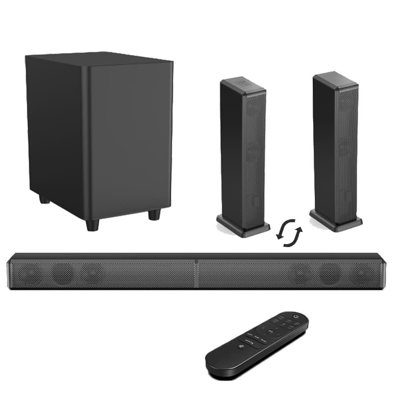 Factory 2.1 Channel TV Home Sound Bar with Subwoofer 2-in-1 Bluetooth 5.3 Surround Sound Theater 2