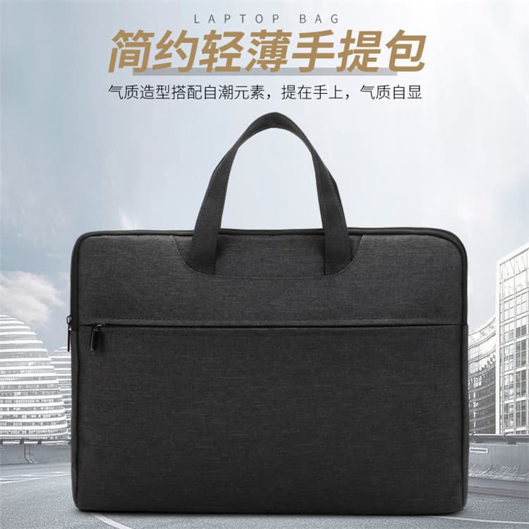 Portable business briefcase men's portable document bag zippered multi-layered portable document briefcase conference bag 8