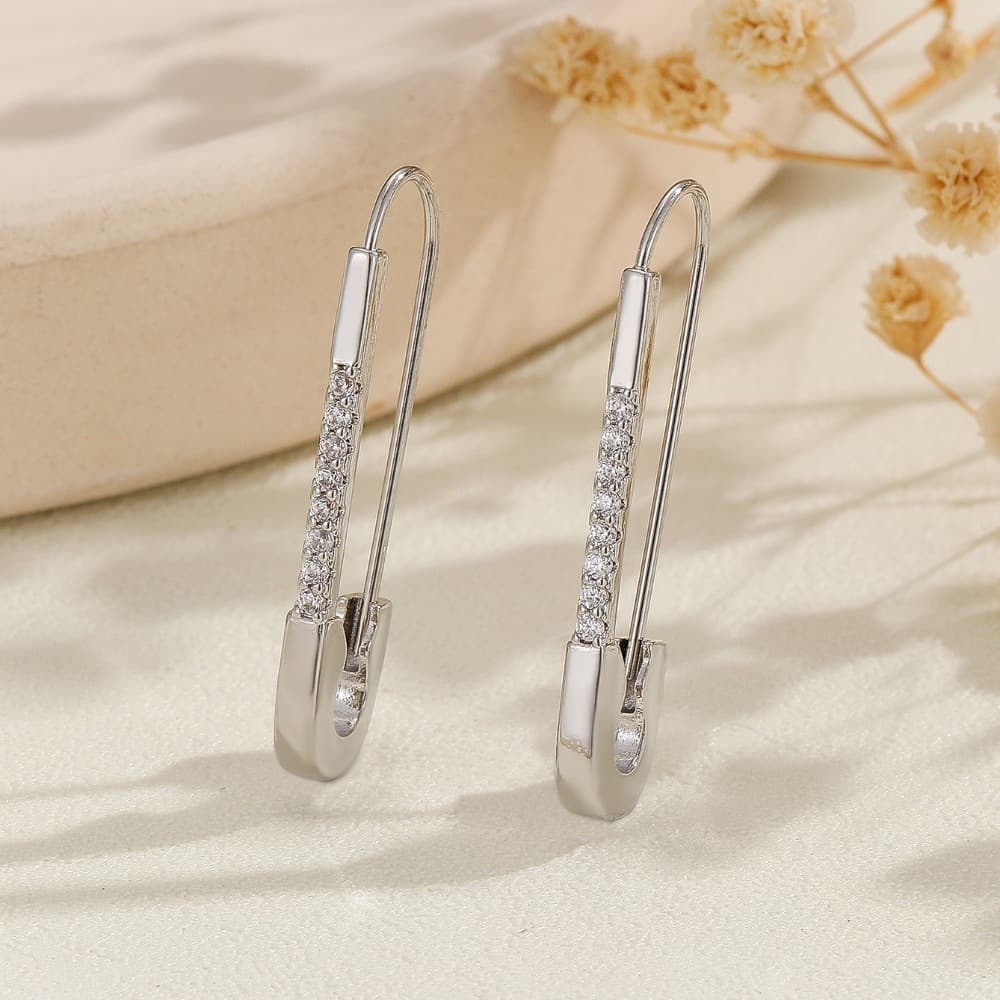 2025 cross-border hot-selling new style pin earrings, simple and versatile, personalized style ear jewelry, manufacturer wholesale 8