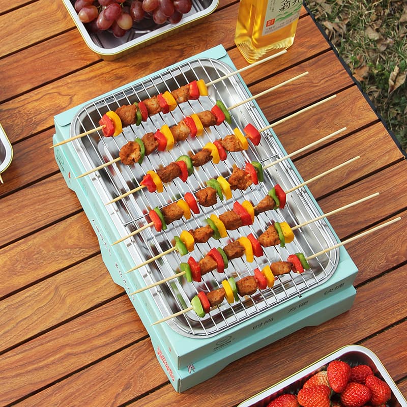 Disposable barbecue grill household smokeless carbon grill camping charcoal grill outdoor barbecue grill portable indoor 5