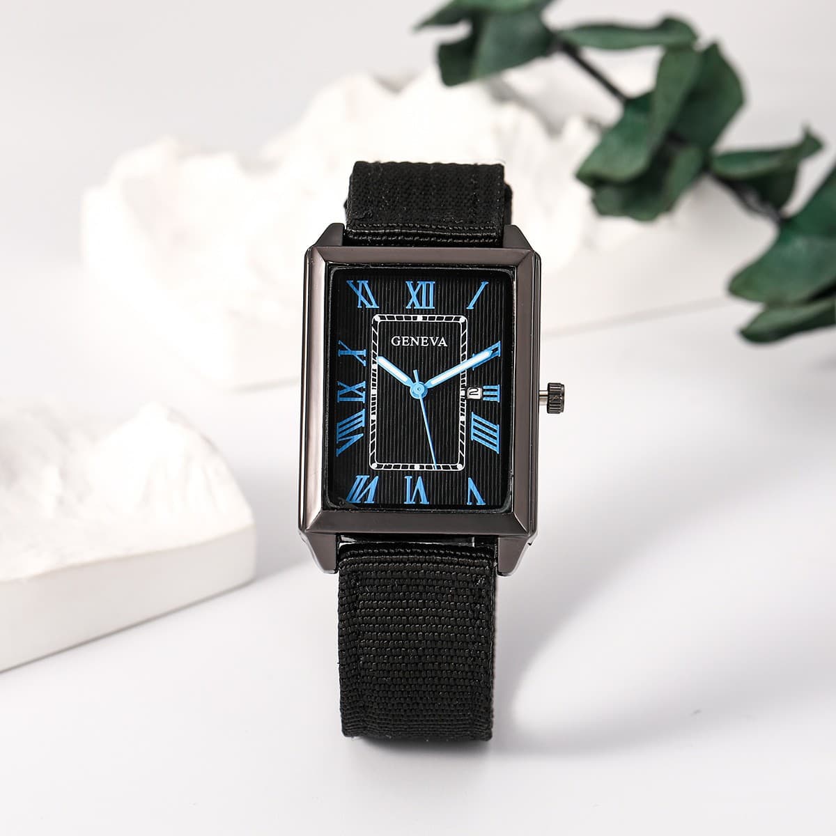 Fashionable personality trendy belt square watch for men and women hot selling casual quartz watch for men new in stock 8