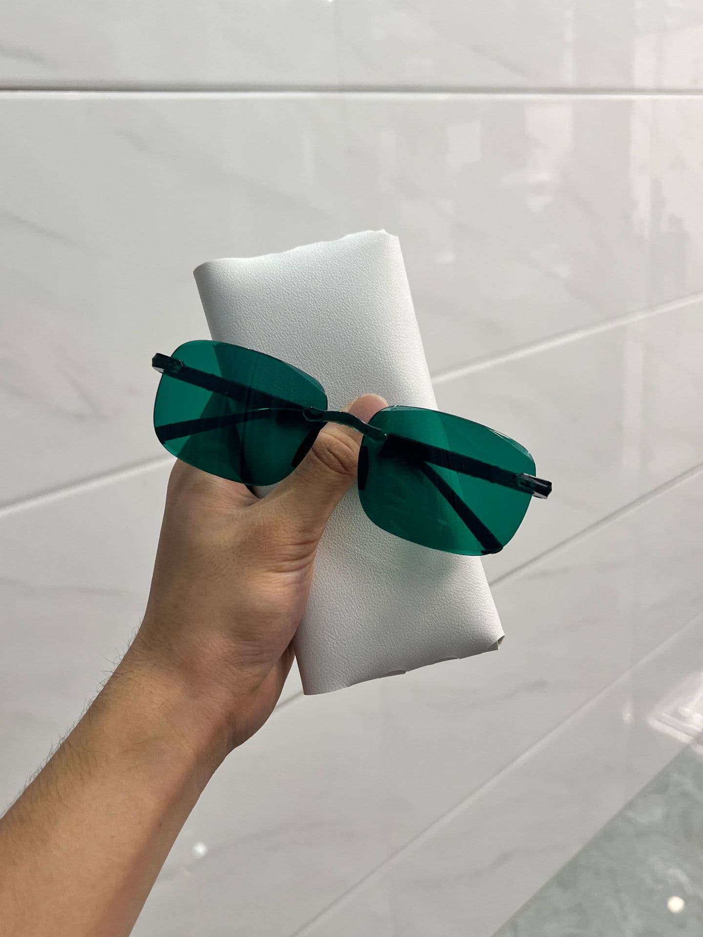 2025 new men's visor sunglasses, anti-UV sunglasses, high-definition driving and fishing glasses, retro glasses, sun protection 9
