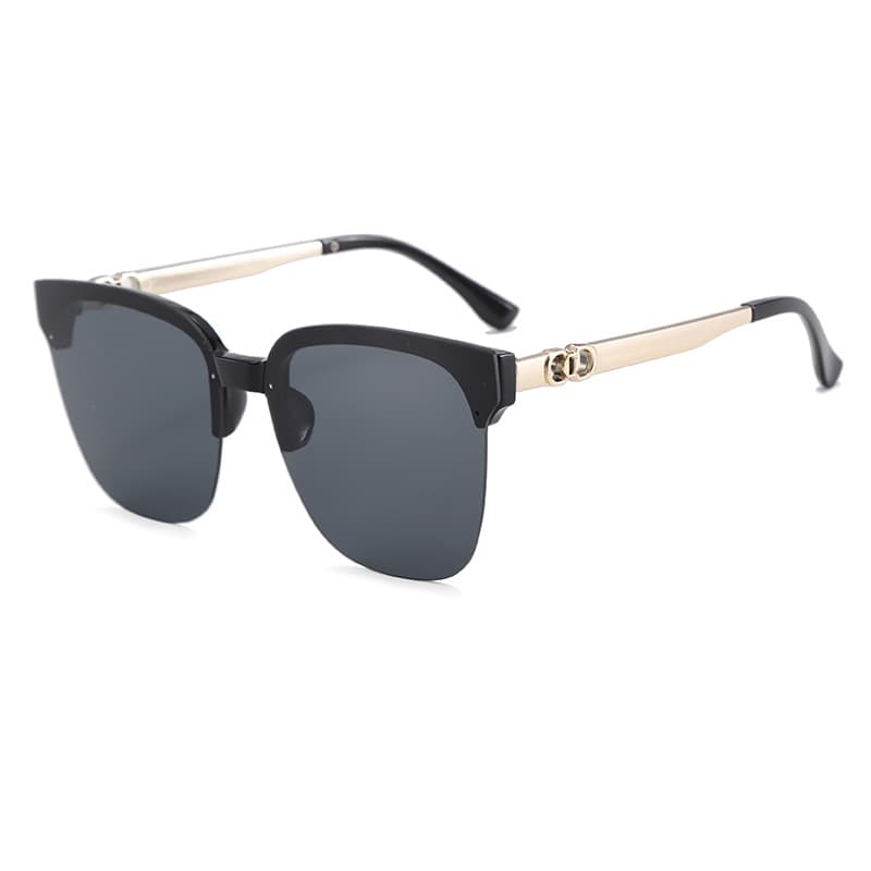 Frameless sunglasses for women, square large frame, small face, European and American fashion glasses, cross-border 2025 new sunglasses for men 3