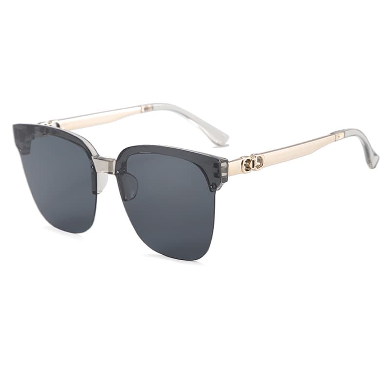 Frameless sunglasses for women, square large frame, small face, European and American fashion glasses, cross-border 2025 new sunglasses for men 4
