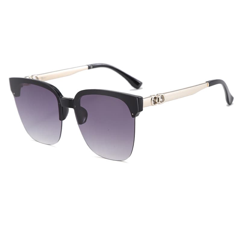 Frameless sunglasses for women, square large frame, small face, European and American fashion glasses, cross-border 2025 new sunglasses for men 5