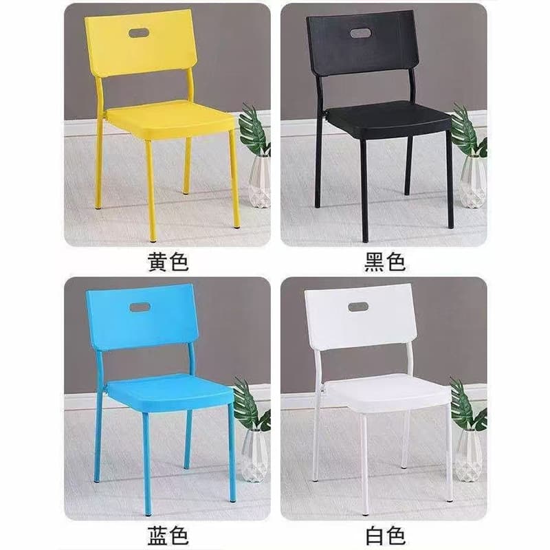 Plastic chair thickened office staff computer chair leisure desk stool modern simple dining room back office chair 5