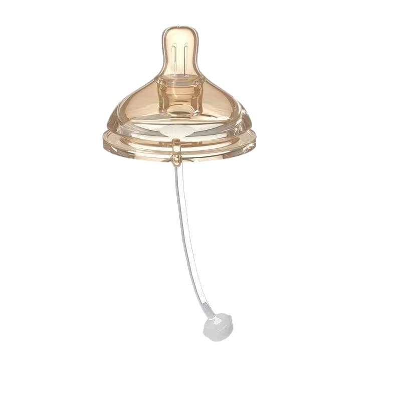 Baby pacifier adapted to 6cm wide diameter bottle food-grade silicone baby learns to drink duckbill anti-spray drinking water nozzle 6