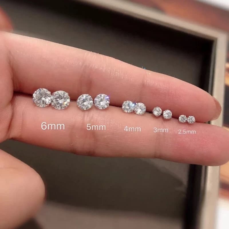 High-quality s925 silver needle zircon 6-piece set of small earrings for women Korean style simple temperament three pairs of earrings wholesale 8