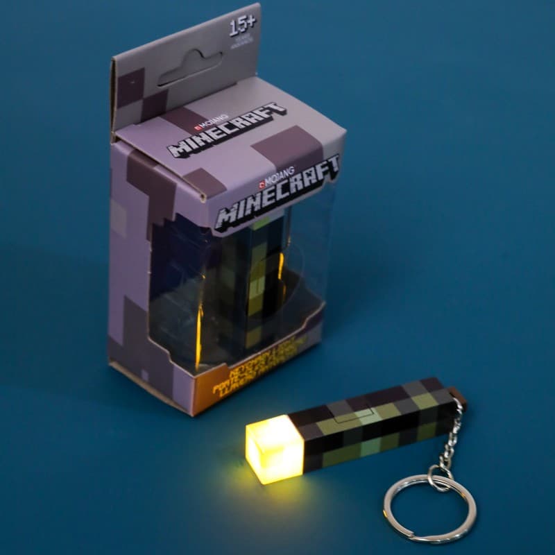 Minecraft Torch Keychain Pendant MC Peripheral Mini Torch Torch Light School Bag Handmade Office Trend 1