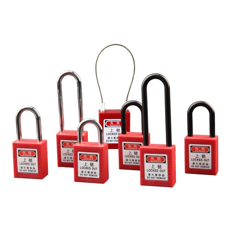 Brady type industrial safety padlock 38mm engineering plastic insulated power equipment lock tagout LOTO 6