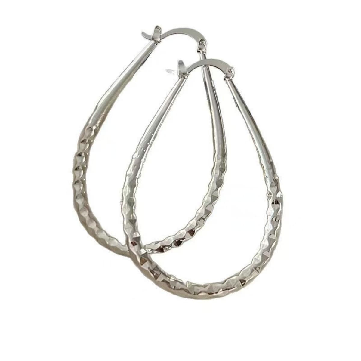 Fenggang Hot Selling Exaggerated Water Drop Glossy Women's Earrings Simple, Fashionable and Versatile Temperament Hoop Earrings Polka Dot Design 6