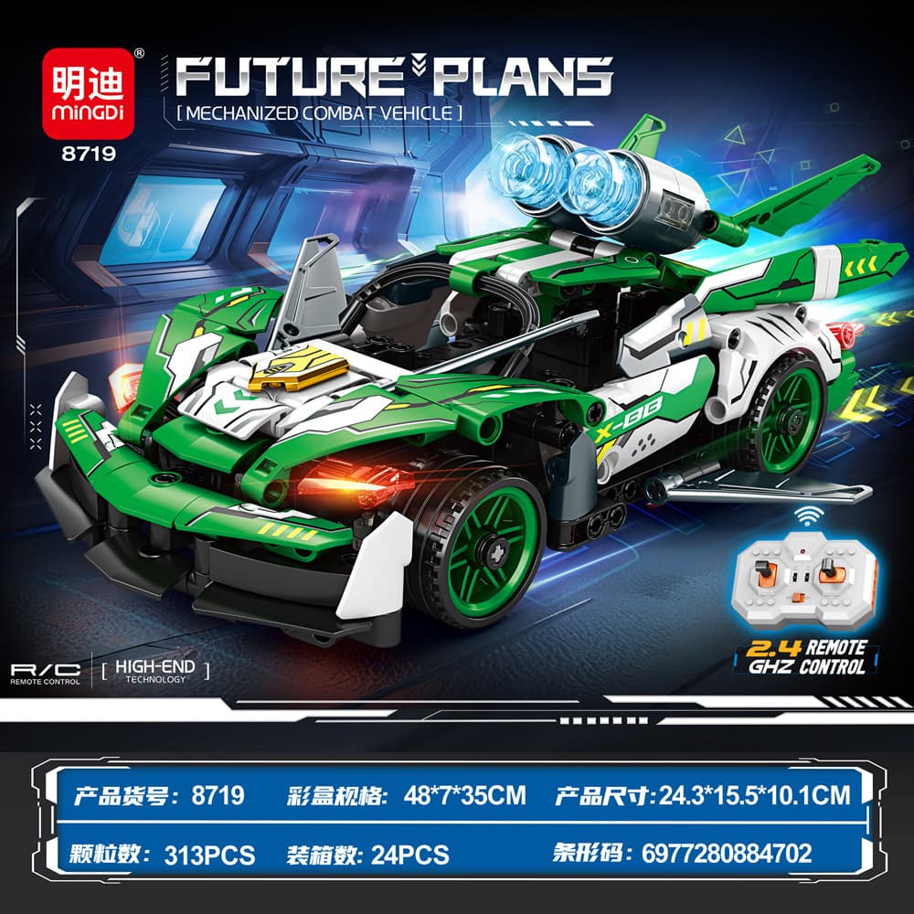 1:24 Mindy 2.4G technology remote control racing car compatible with Lego small particle assembly building blocks children's toys 8