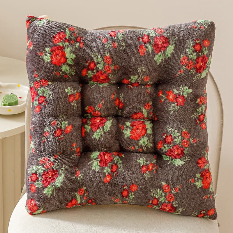 Four Seasons Plush Cotton and Linen Cushion Office College Student Classroom Chair Cushion Sedentary Butt Cushion Home Bench Cushion 8