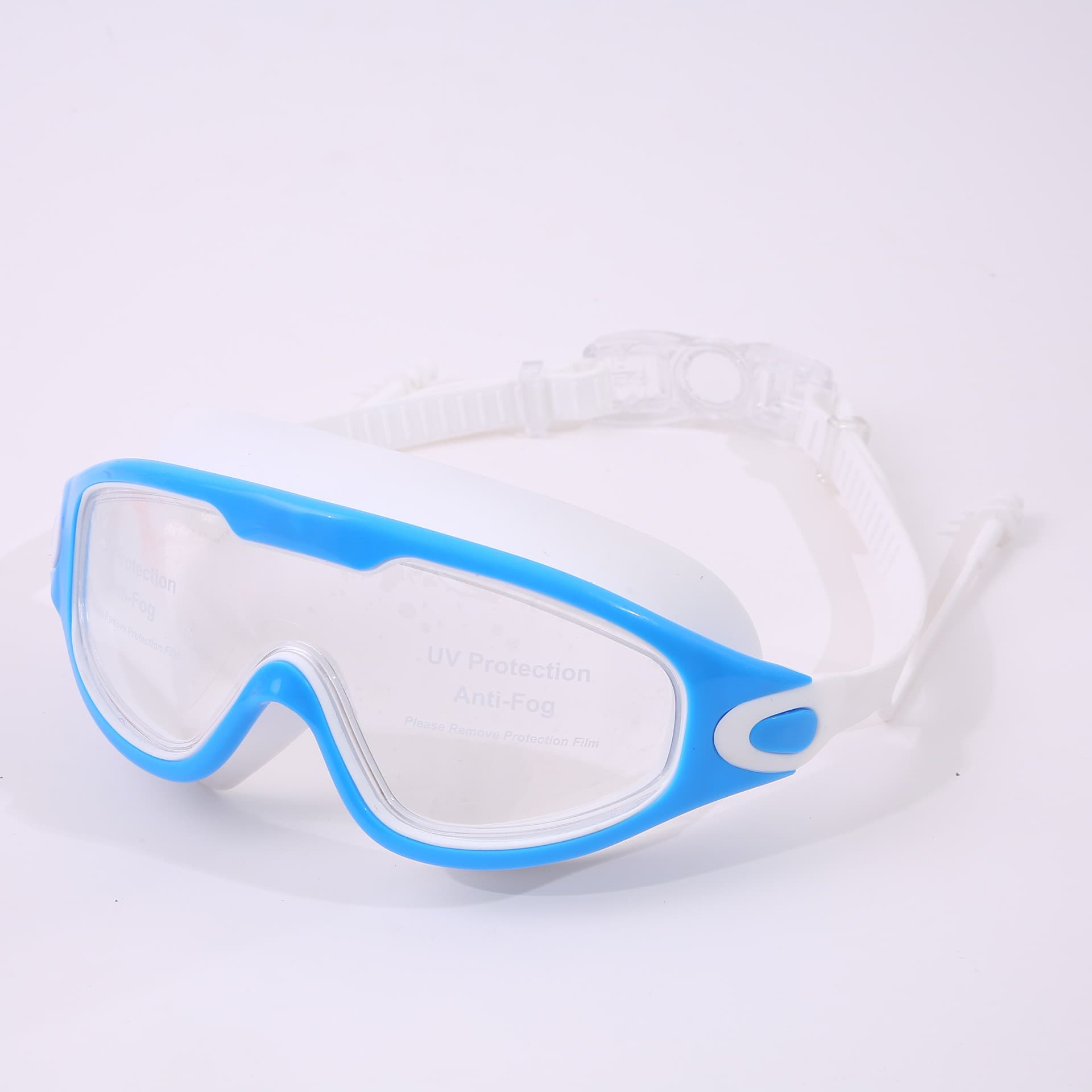 New adult swimming goggles, anti-fog, high-definition, professional large-frame swimming goggles, earplugs, integrated diving swimming goggles, goggles 9