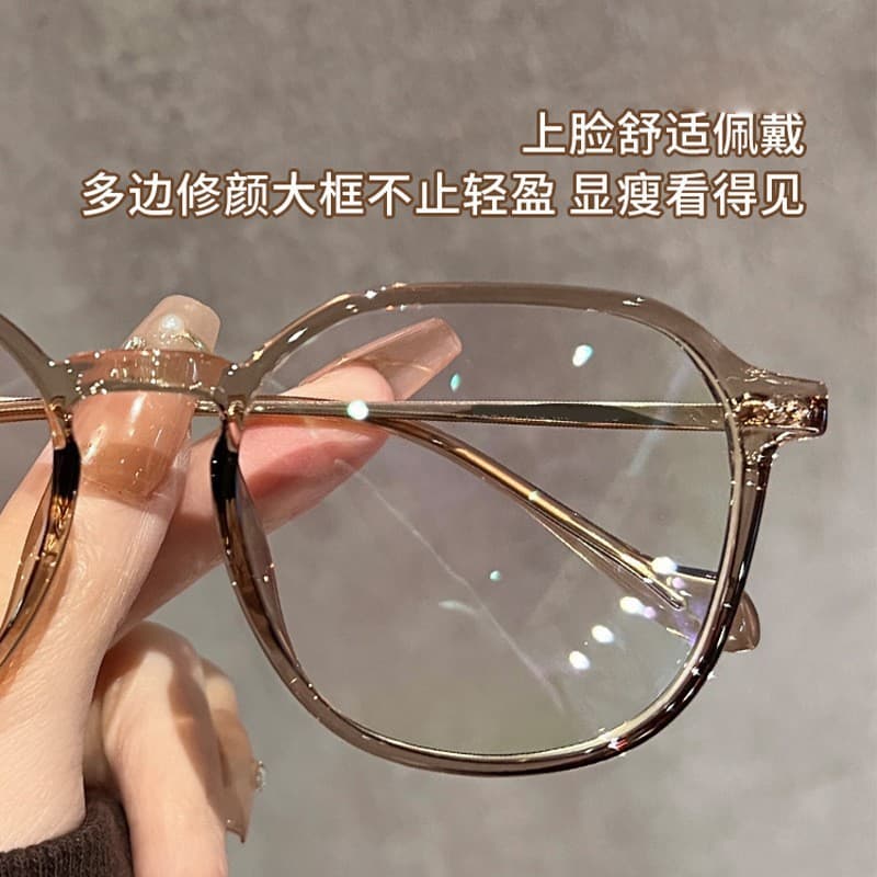 New ultra-light and versatile reading glasses, anti-blue light, high-definition, white-colored reading glasses, large frame, high-end temperament, color-changing glasses 3