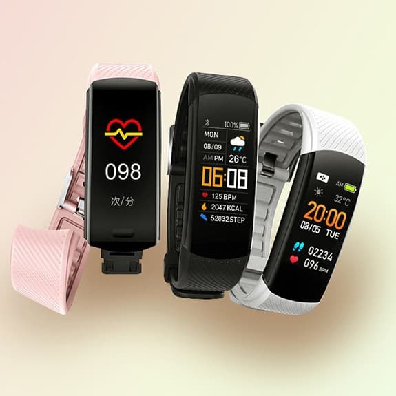 Cross-border new C5S smart bracelet blood pressure heart rate blood oxygen information push sports step monitoring touch 1