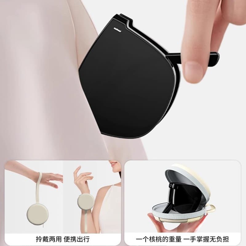 Folding sunglasses for women 2025 new style high-end face display small anti-UV polarized sunglasses for driving 3
