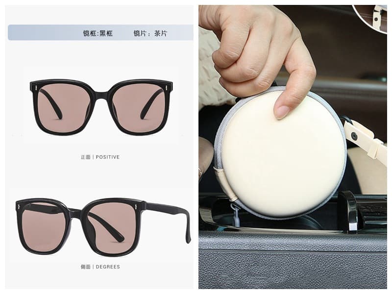 Folding sunglasses for women 2025 new style high-end face display small anti-UV polarized sunglasses for driving 7