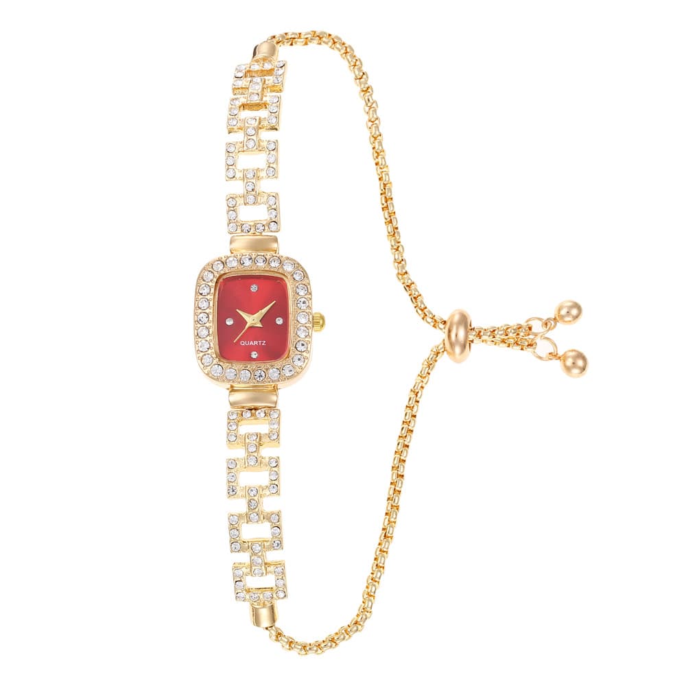 Popular foreign trade bracelets set with diamonds and English decorative watches, fashionable and exquisite high-end square watches, live broadcast hot sale wholesale 6