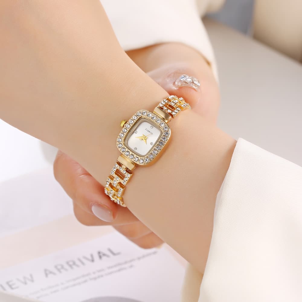 Popular foreign trade bracelets set with diamonds and English decorative watches, fashionable and exquisite high-end square watches, live broadcast hot sale wholesale 8
