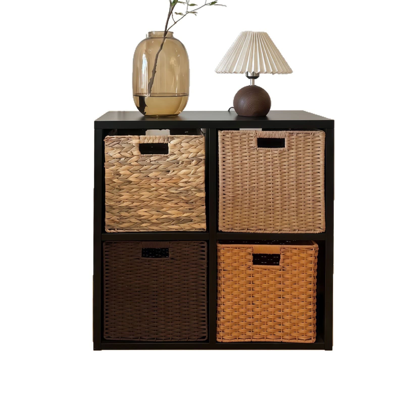 Steel home lattice cabinet TV bookcase free combination cabinet wrought iron cabinet children's bookshelf steel bookcase floor cabinet 6