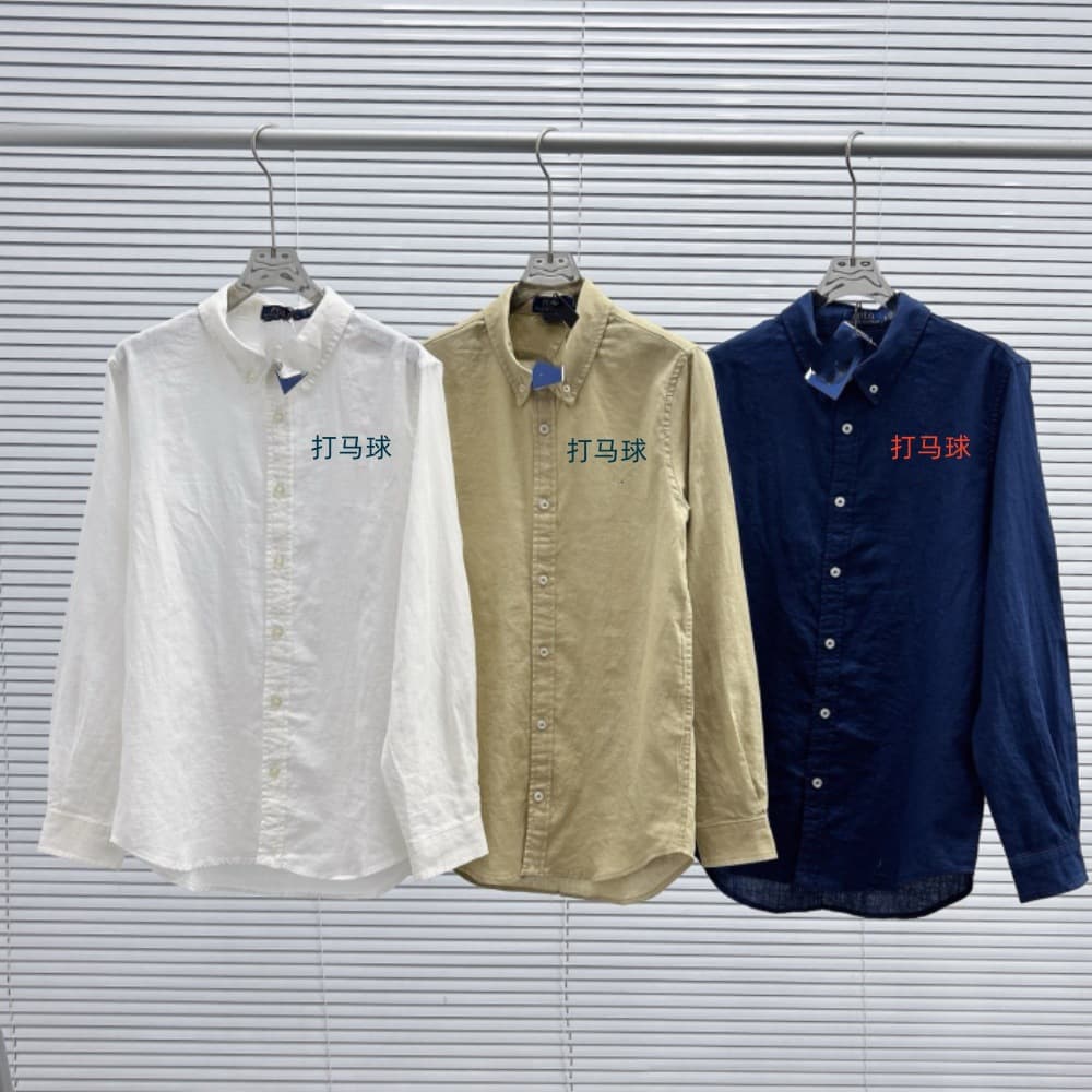 2026 Summer Pony Embroidered Linen Women's Shirt Loose Sunscreen Long Sleeve Shirt Candy Color Uniform Top for Men and Women 3
