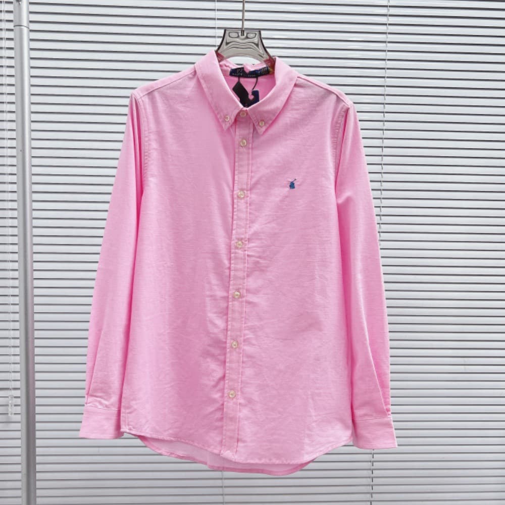 2026 Summer Pony Embroidered Linen Women's Shirt Loose Sunscreen Long Sleeve Shirt Candy Color Uniform Top for Men and Women 7