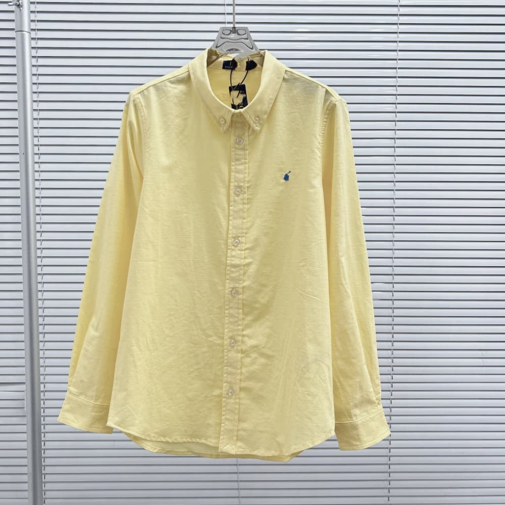 2026 Summer Pony Embroidered Linen Women's Shirt Loose Sunscreen Long Sleeve Shirt Candy Color Uniform Top for Men and Women 9