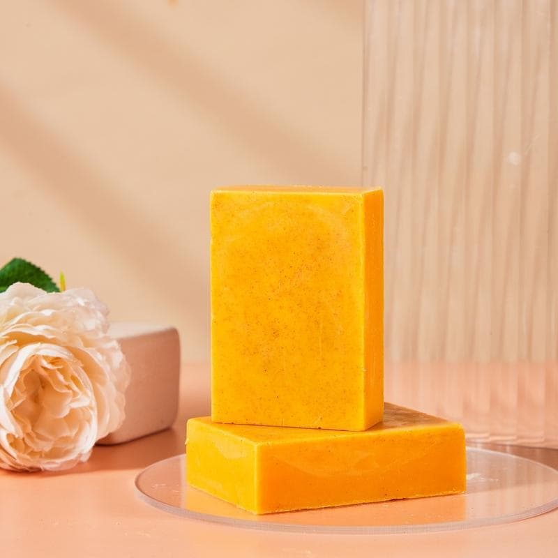 Cross-border foreign trade turmeric turmeric soap mousse cleanser deep cleansing exfoliation lightening acne mark soap 4