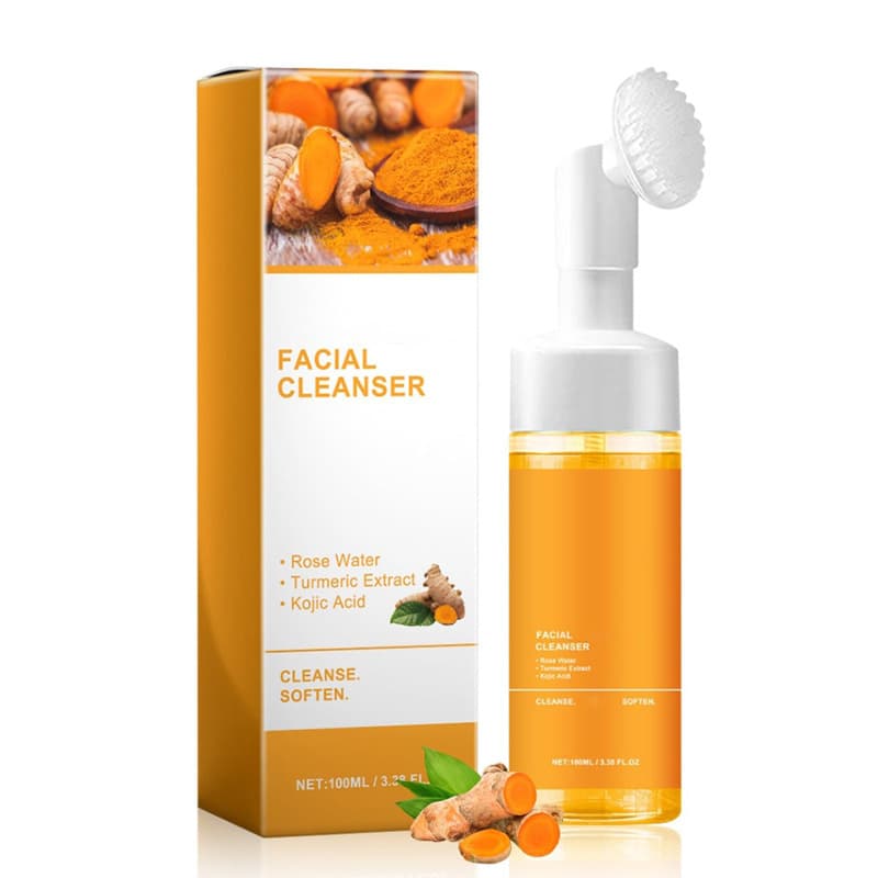 Cross-border foreign trade turmeric turmeric soap mousse cleanser deep cleansing exfoliation lightening acne mark soap 6