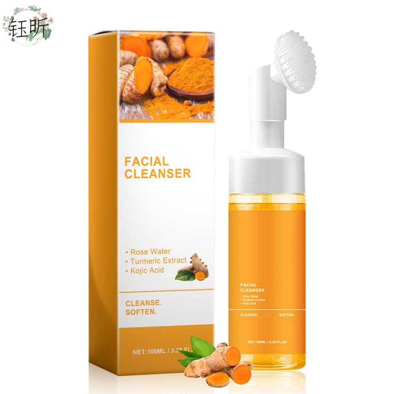 Cross-border foreign trade turmeric turmeric soap mousse cleanser deep cleansing exfoliation lightening acne mark soap 8