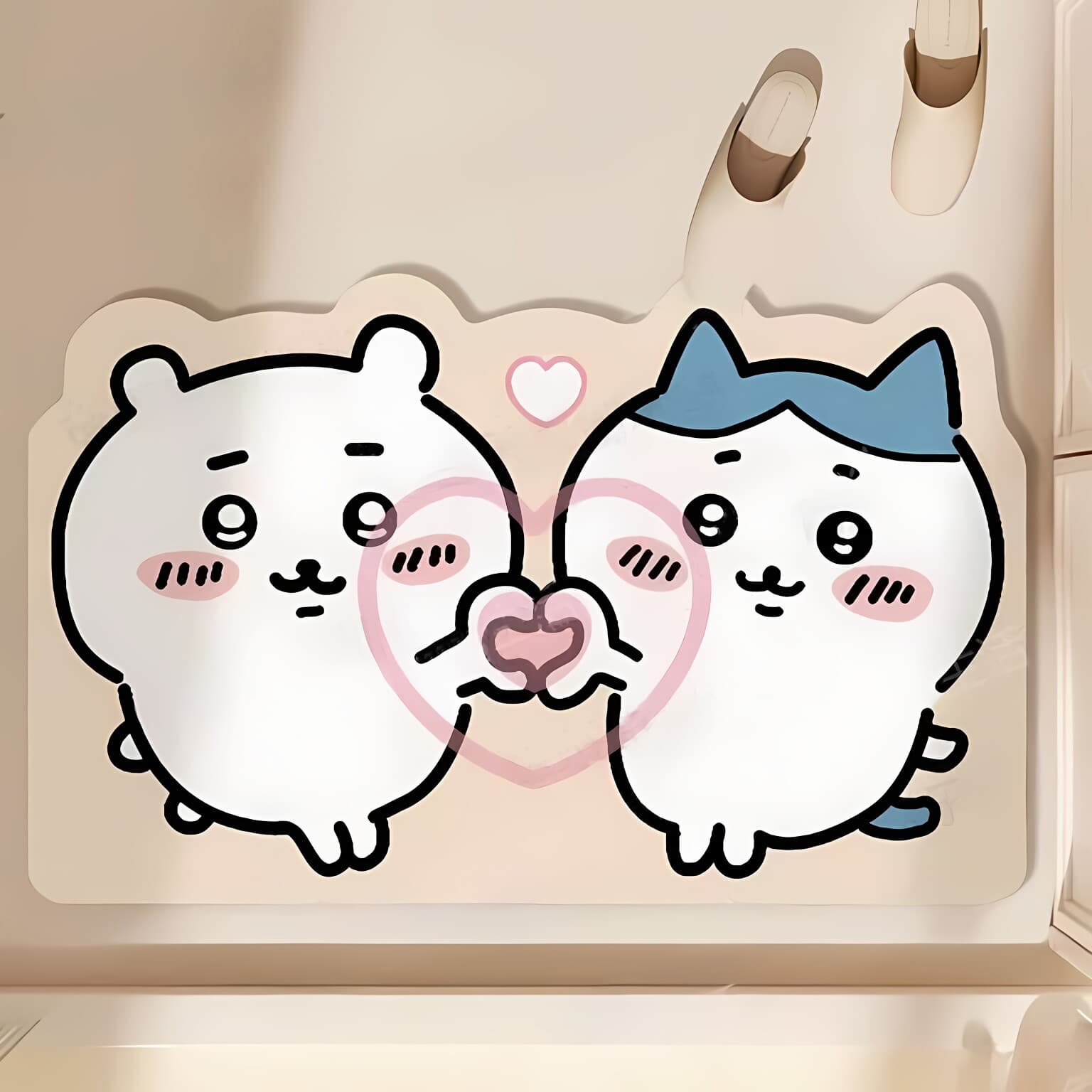 Cartoon cute Jiyikawa bathroom toilet diatom mud floor mat household dirt-resistant and dust-proof entrance door mat 4