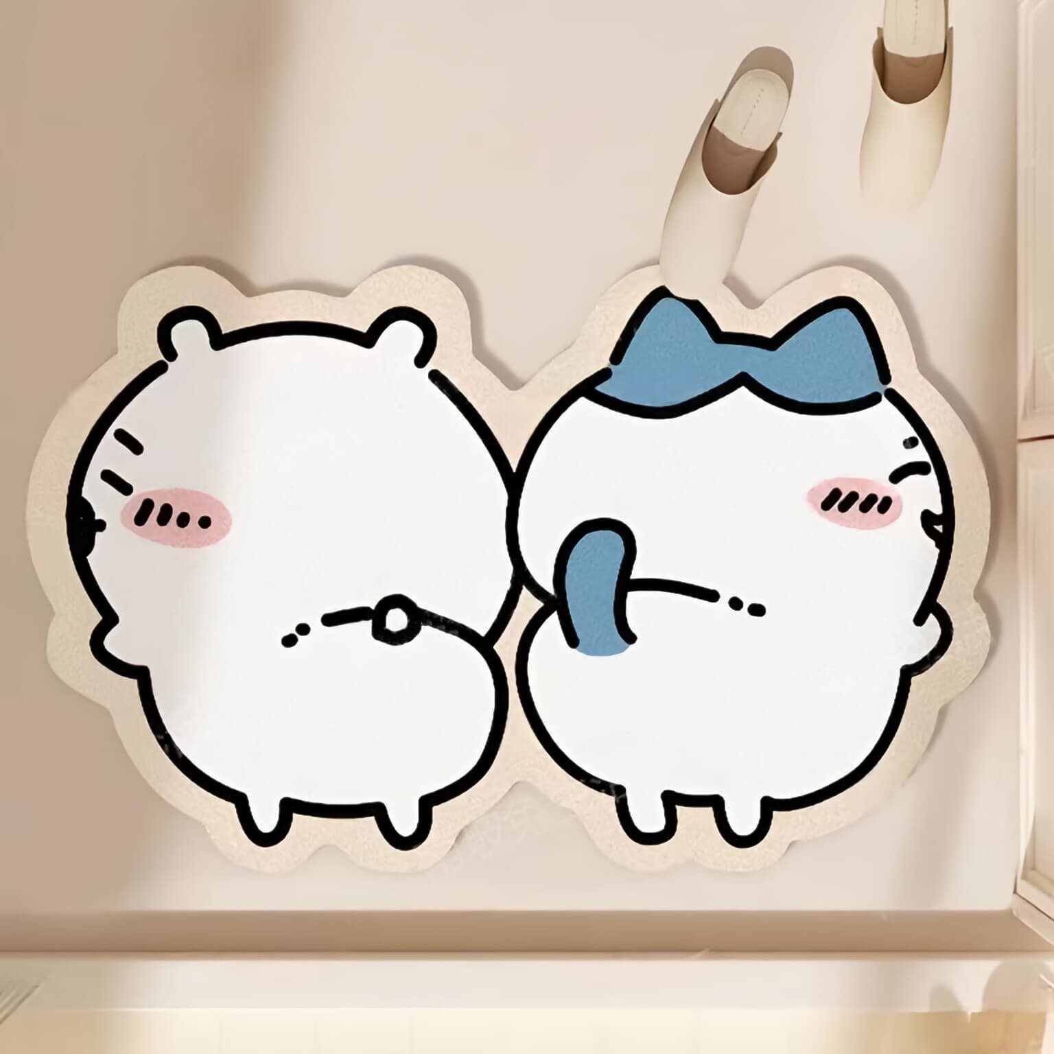 Cartoon cute Jiyikawa bathroom toilet diatom mud floor mat household dirt-resistant and dust-proof entrance door mat 5