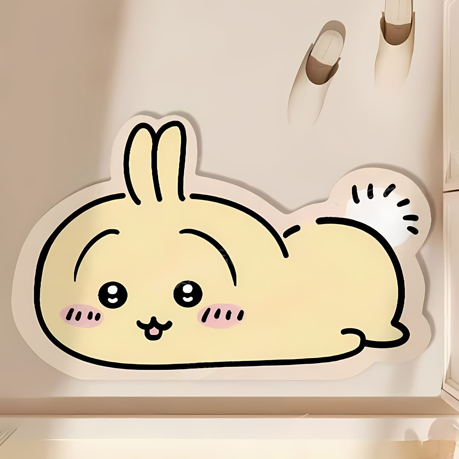 Cartoon cute Jiyikawa bathroom toilet diatom mud floor mat household dirt-resistant and dust-proof entrance door mat 10