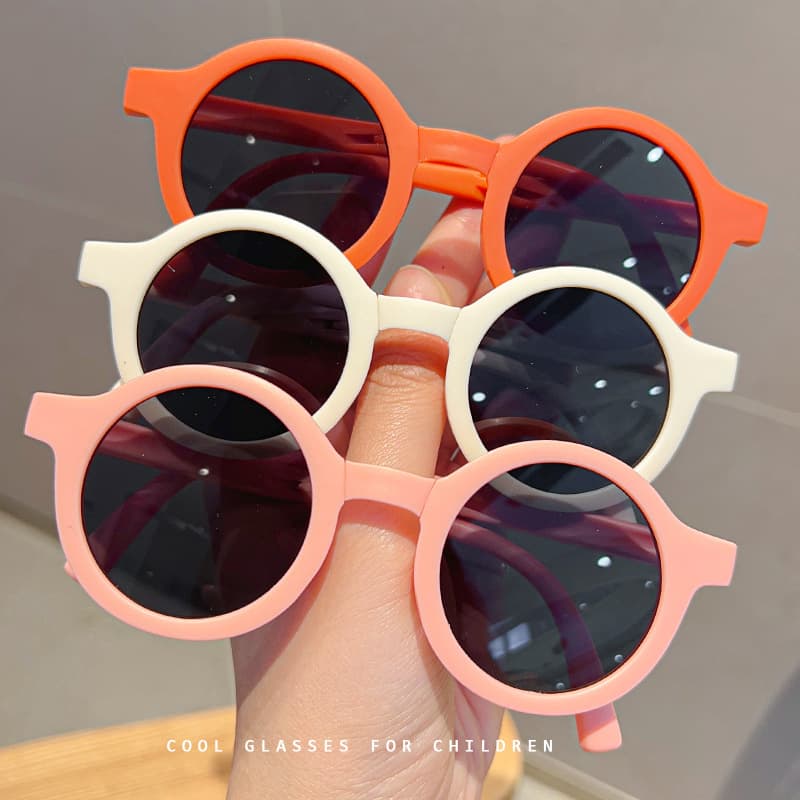 Spot new foldable children's sunglasses, sunglasses, summer sunshade, sun protection, boys and girls, cute baby glasses 4