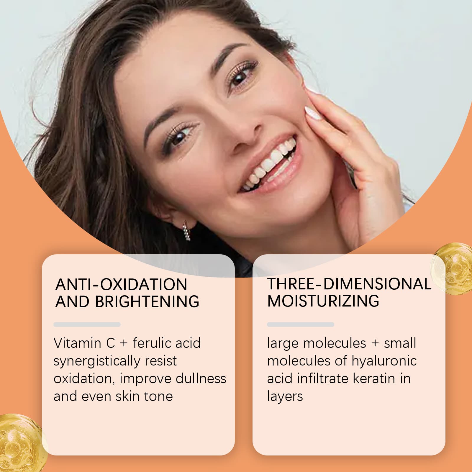 HANCHOBIT Vitamin C Hyaluronic Acid Essence Smooth, Moisturizing and Glowing Facial Skin Hydrating Essence 3