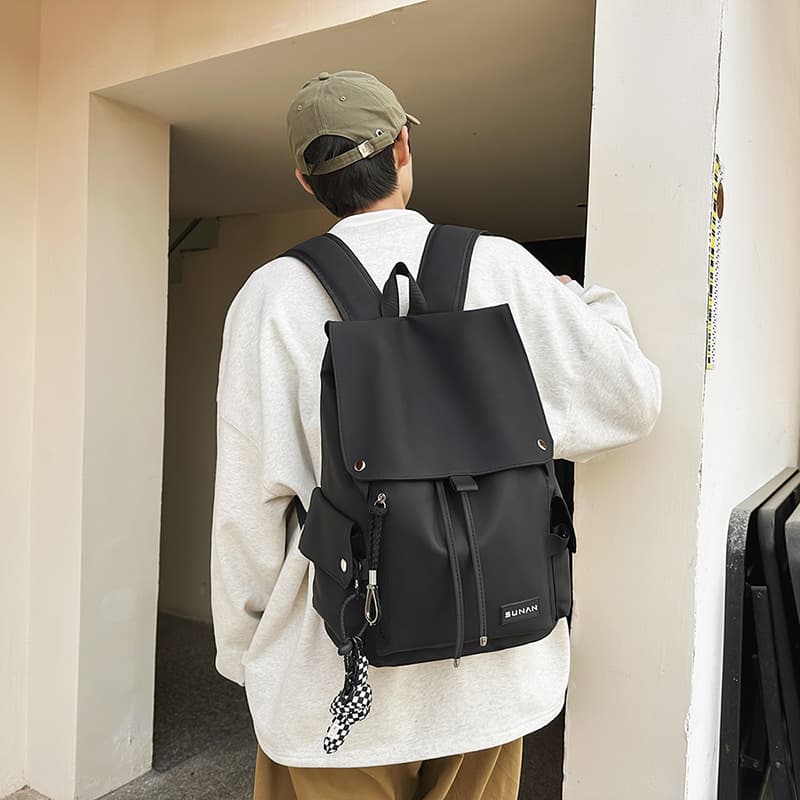 School bag, high school boy, college student, trendy brand, large capacity backpack, versatile backpack, lightweight spine protection backpack 3