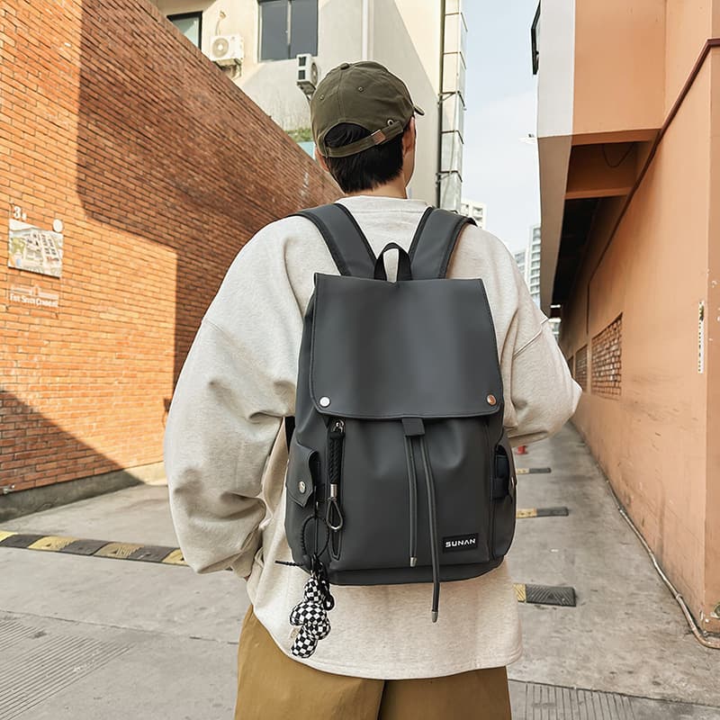 School bag, high school boy, college student, trendy brand, large capacity backpack, versatile backpack, lightweight spine protection backpack 1