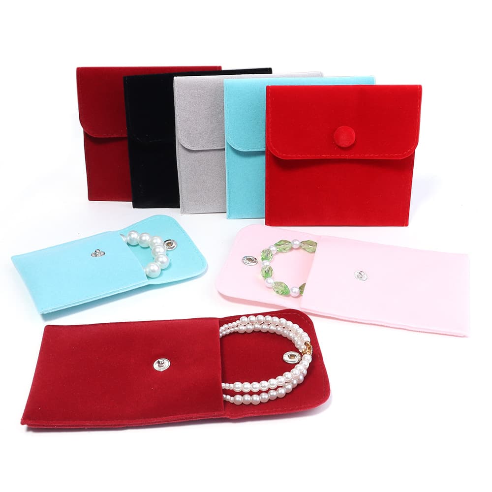 Velvet jewelry anti-oxidation snap bag ring necklace jewelry travel anti-scratch storage bag 3
