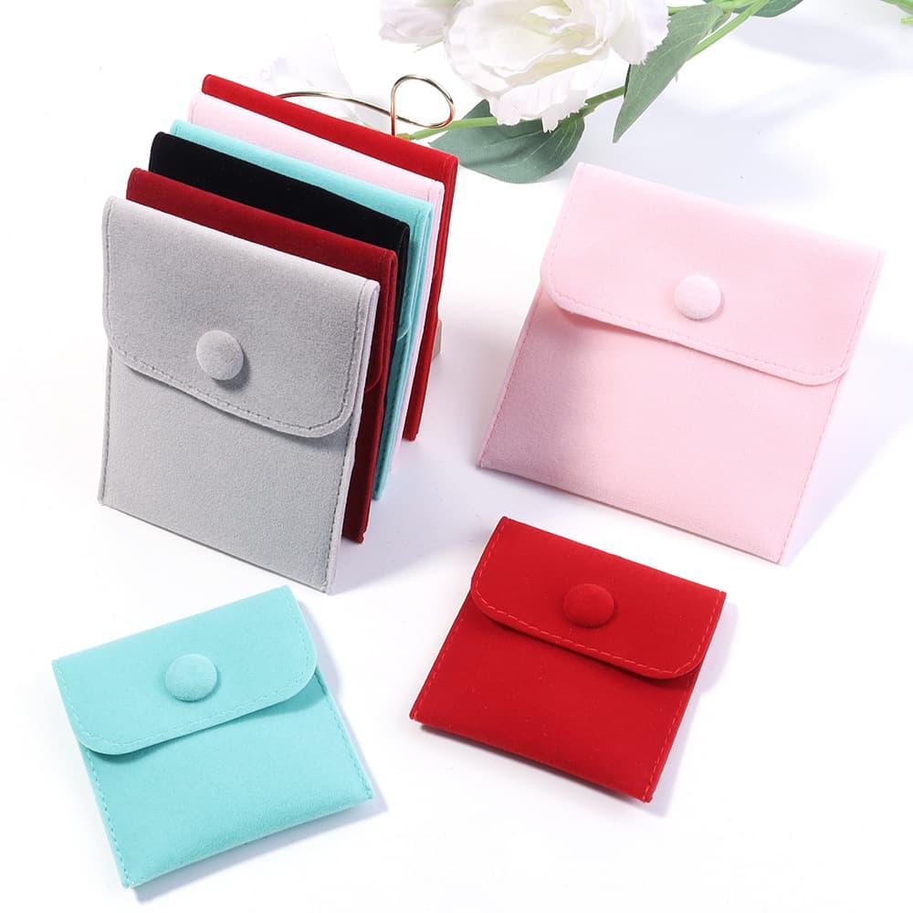 Velvet jewelry anti-oxidation snap bag ring necklace jewelry travel anti-scratch storage bag 5