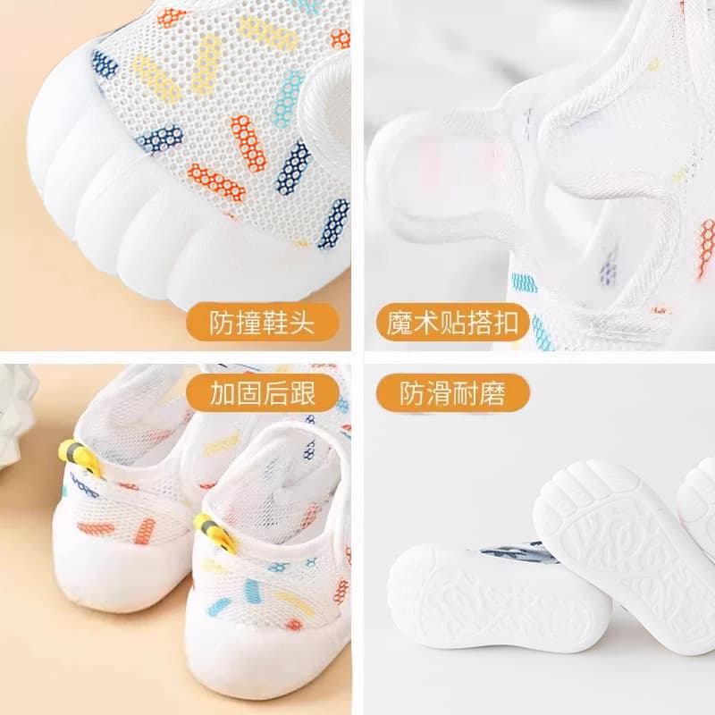 2025 Summer New Mesh Baby Toddler Shoes Sandals Velcro Anti-Slip Breathable Baby Shoes for Men and Women 1-3 Years Old 3