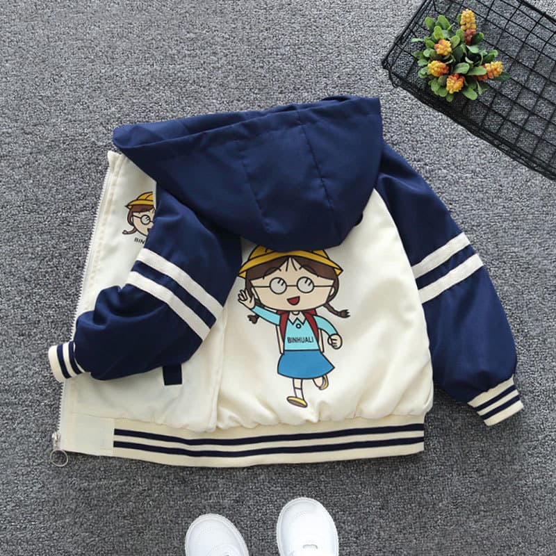 Girls' coats spring and autumn 2025 new medium and large children's sports jackets casual windbreaker boys baseball tops 7