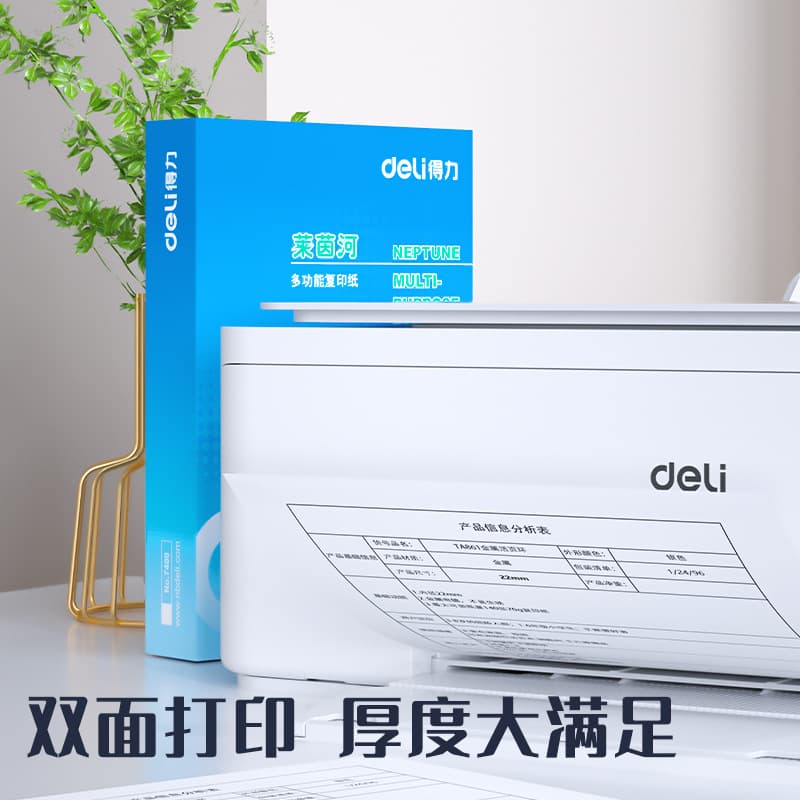 Deli 7401 Rhine A4 printing paper high-end 70g80g double-sided office draft paper office copy paper 5