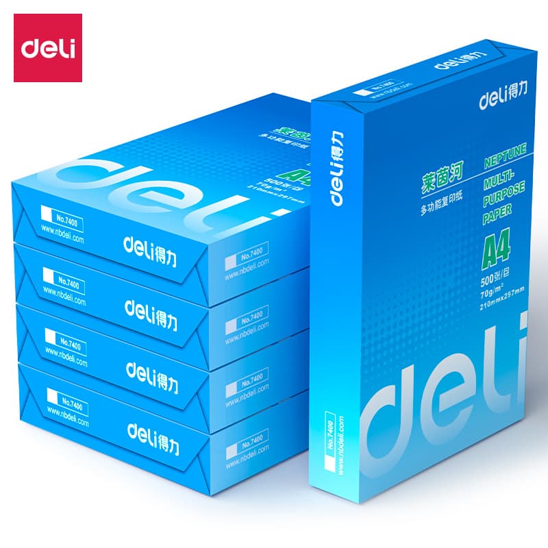 Deli 7401 Rhine A4 printing paper high-end 70g80g double-sided office draft paper office copy paper 6