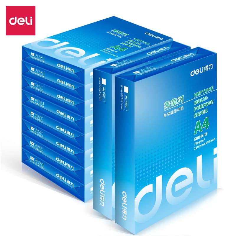 Deli 7401 Rhine A4 printing paper high-end 70g80g double-sided office draft paper office copy paper 9