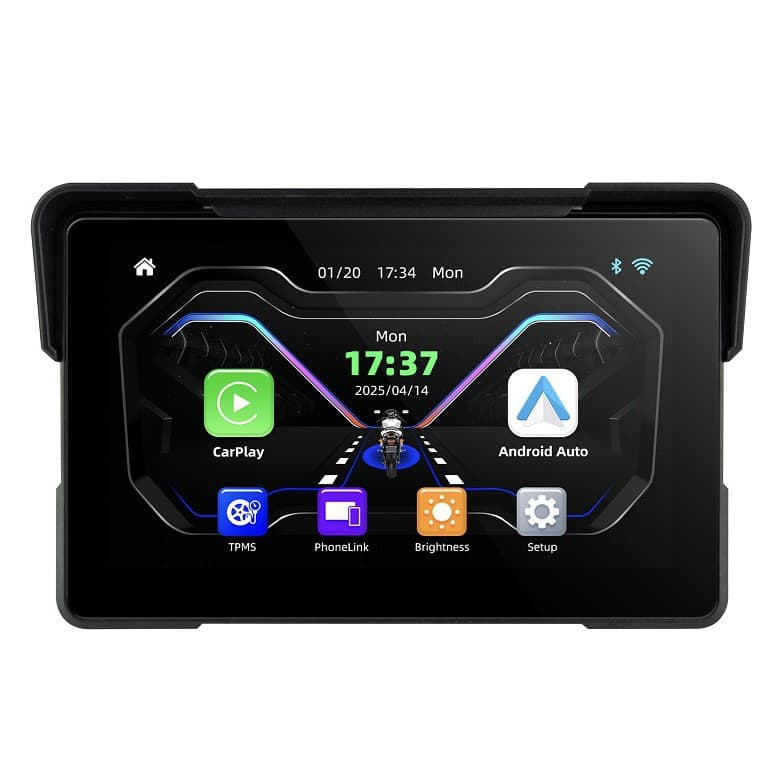 Cross-border new product 7-inch motorcycle carplay portable navigator with front and rear dual recording HD lenses 3