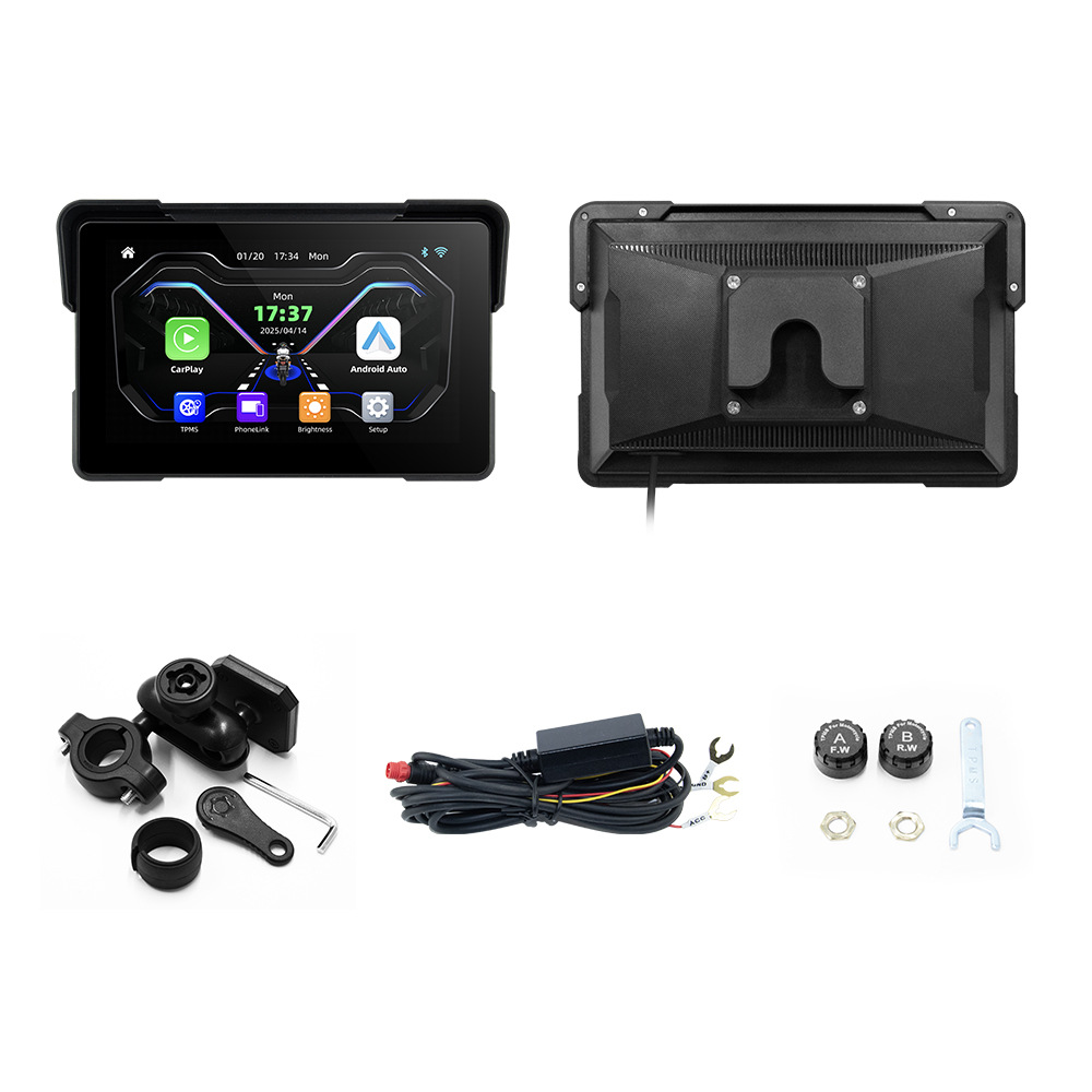 Cross-border new product 7-inch motorcycle carplay portable navigator with front and rear dual recording HD lenses 5