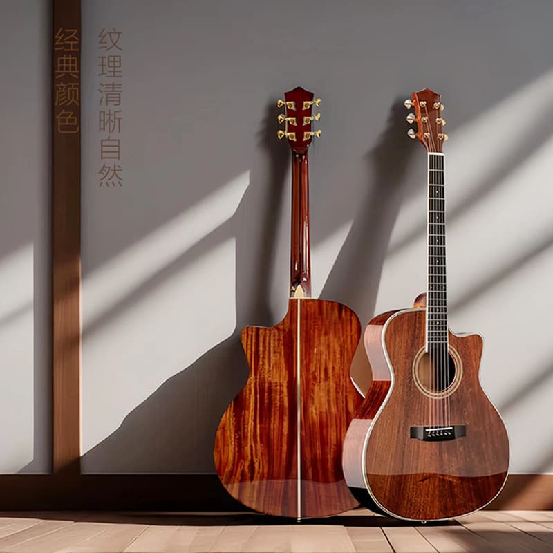 Store hot-selling factory direct sales 40-inch mahogany core bright folk full single guitar supports one drop shipping instrument 3