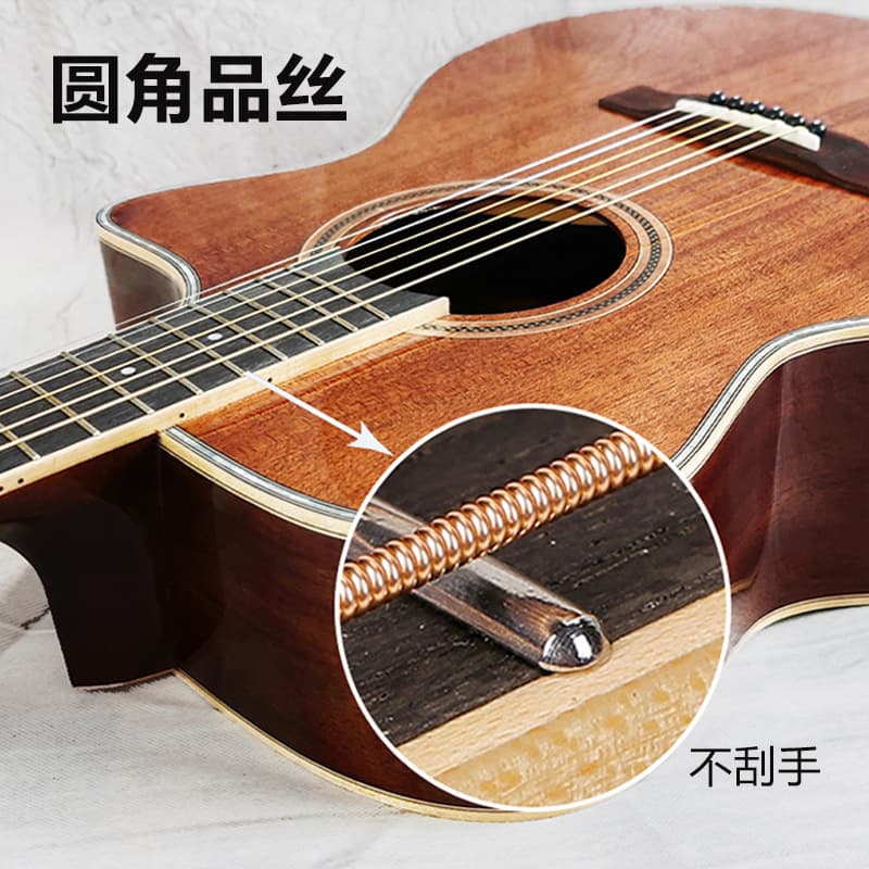 Store hot-selling factory direct sales 40-inch mahogany core bright folk full single guitar supports one drop shipping instrument 4