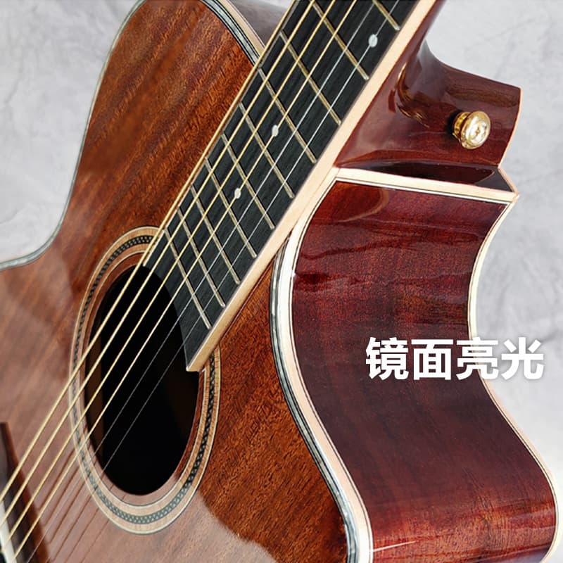 Store hot-selling factory direct sales 40-inch mahogany core bright folk full single guitar supports one drop shipping instrument 5